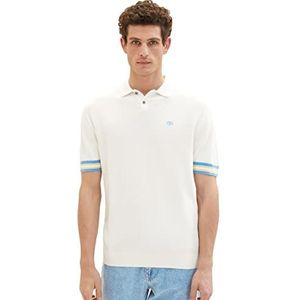 TOM TAILOR 1036874 Poloshirt met geborduurd logo voor heren (1 stuk), 10332 - Off White