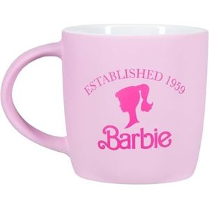 Paladone Officieel gelicentieerde Barbie keramische mok met roze logo voor water, ijsthee of koffie, verzamelmok voor filmfans, cadeau voor vrouwen en kantoordecoratie