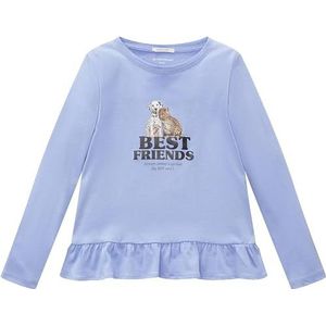 TOM TAILOR Fille T-shirt à manches longues pour enfant avec imprimé 1032955, 30029 - Calm Lavender, 128-134