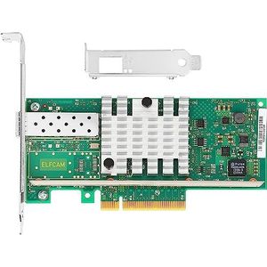 Elfcam® - 10 GB SFP+ Ethernet-kaart, met Intel X520-DA1-82599EN chip, 10 GB PCI Express x8 LAN-adapter, 10 GB NIC voor Windows Server, Win7/8/10, Linux, 1 x poort 10G SFP+