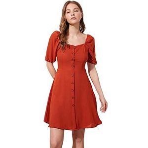 Trendyol Mini robe tissée régulière A-line pour femme, carrelage., 66