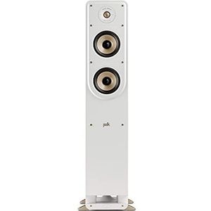 Polk Audio Signature Elite ES50 HiFi Vloerstaande Luidspreker met Hoge Resolutie voor Thuisbioscoop, Hi-Res-Gecertificeerde Speaker, Zuilluidspreker, Dolby Atmos en DTS: X Compatibel (1 Stuk) - Wit