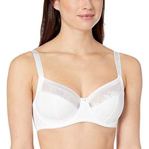 Fantasie Illusion Beugelbeha met zijdelingse ondersteuning voor dames, volledige bedekking, 1 stuk, Wit.