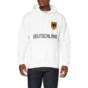 Toffs Retro Football heren hoodie duitsland, Wit.