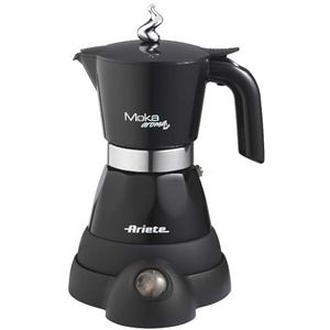 Ariete 1358 Moka Aroma elektrisch koffiezetapparaat, 400 W, adapter voor 2 of 4 kopjes, draadloos, zwart