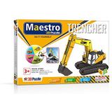Maestro Excavator - 50 delen - opgebouwd formaat 32 cm x 10,5 cm x 21,5 cm 3D-puzzel, meerkleurig (120110)