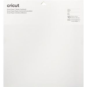 Cricut Smart Paper Kartonnen papier, zelfklevend, 33 x 33 cm, wit, 10 vellen