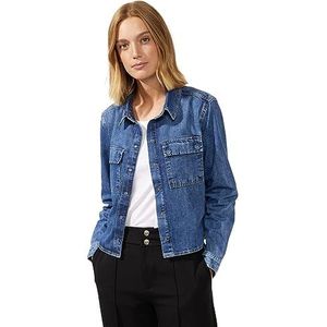Street One A344166 Jeansblouse voor dames, Mid Blue Random Wash