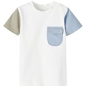 Name It Nbmhon Ss Top T-shirt voor babyjongens, Helder Wit