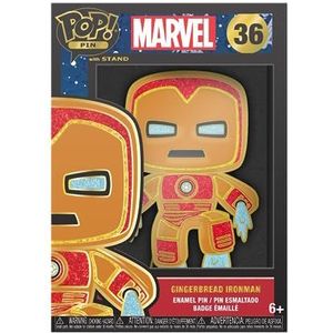 Loungefly POP! Large Enamel Pin MARVEL: GINGERBREAD - Iron Man - IRON MAN - Marvel Comics Pin van email - Leuke fantasie broche om te verzamelen - voor rugzakken en tassen