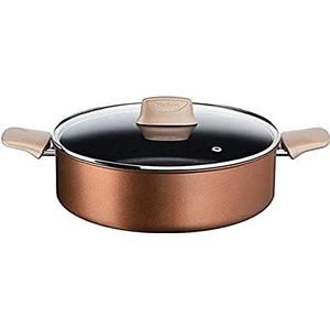 Tefal ECO-Respect G2544602 kookpan, 24 cm/5 l, met glazen deksel, anti-aanbaklaag, inductiekookplaat