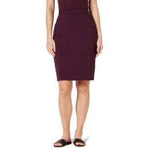 Amazon Essentials Jupe crayon ajustée à enfiler au-dessus du genou Ponte pour femme, bordeaux, taille M