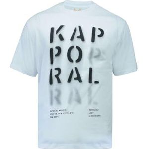 KAPORAL Tibo Kaporal T-shirt met korte mouwen, voor heren, 100% biologisch katoen, regular fit, ronde hals, marineblauw, maat 2XL heren (1 stuk), Wit., XXL