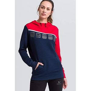 Erima R3 Sweatshirt met capuchon voor dames, new navy/rood/wit