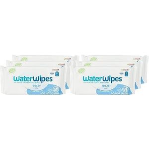 WaterWipes Originele babydoekjes zonder plastic, 360 PieHardliness (6 verpakkingen) op 99,9% waterbasis en parfumvrij voor de gevoelige huid