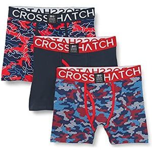 Crosshatch Linamo Boxershorts voor heren, Samba-rood