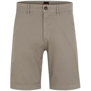 BOSS Hommes Chino-Slim-Shorts Short Slim Fit en Twill de Coton Stretch, Marron, 36
