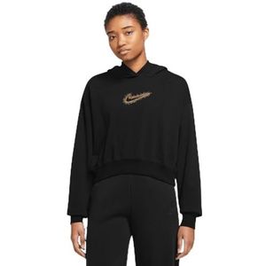 Nike W NSW Strdst Gx HDY Sweatshirt voor dames, Zwart/Goud