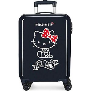 Hello Kitty Bende meisje, Blauw, Handbagage koffer
