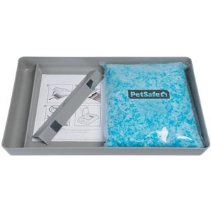 PetSafe Officieel ScoopFree herbruikbaar dienblad, compatibel met PetSafe ScoopFree Crystal zelfreinigende kattenbak, inclusief 2 kg premium kristalstrooisel, niet-klonterend, frisse geur