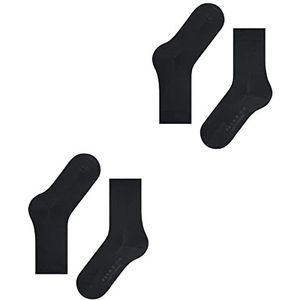 FALKE Softmerino 2 stuks sokken voor dames, merinowol, katoen, zwart, blauw, grijs, fijn, elegant, warm, versterkt, zonder motief, voor de winter, 2 paar, grijs (antraciet melange 3089)