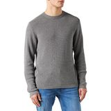 SELECTED FEMME Slhrocks Ls Knit Crew Neck G Noos Sweater voor heren, Mengsel van middelgrijs grijs.