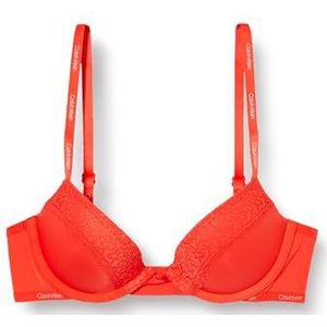 Calvin Klein Push Up Plunge 000qf5145e Push-up beha voor dames, Rood (Poppy Red)