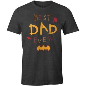 Batman T-shirt, heren, antraciet melange, S, antraciet melange