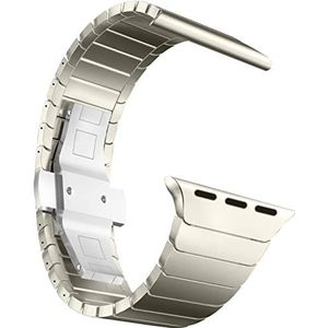 MaKTech Schakelarmband van roestvrij staal, metaal, compatibel met Apple iWatch serie 8/7/6/SE/Ultra/2022, 45 mm/44 mm/49 mm, titanium-grijs