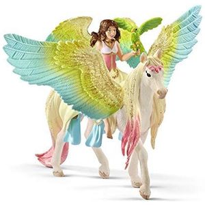 Schleich 70566 Surah Fee met een glinsterende pegasus, vanaf 5 jaar, Bayala®® – figuur, 15,2 x 16,1 x 18 cm