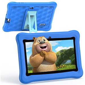 MASKJET tablet kinderen 7 inch HD display Android 11 tablet kinderen tablet met wifi bluetooth dubbele camera kinderen tablet 2GB + 16GB kinderbeveiliging (blauw)