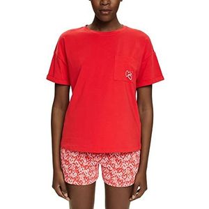ESPRIT Valentine Co Sus dames pyjamaset shorts rood 3 40, Rood 3