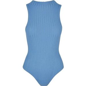 Urban Classics Dames Rib Knit Sleevless Body T-shirt voor dames, Horizonblauw