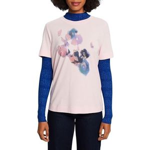 ESPRIT 113cc1k311 T-shirt voor dames, Pastel roze (695)