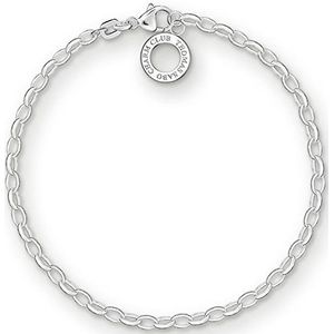 Thomas Sabo Bedelarmband voor dames Classic Charm Club 925 sterling zilver X0163-001-12, 18,50 cm, Sterling zilver, zonder steen