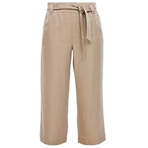 s.Oliver Regular fit voor dames: Broek met ceintuur, Bruin 8402