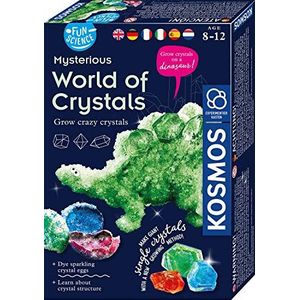 Kosmos 616571 Fun Science - Mysterieuze kristalwereld meertalige versie (DE, EN, FR, IT, ES, NL) gekke kristallen objecten zelf kweken, experimenteerset voor kinderen