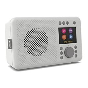 Pure Elan Connect All-in-One radio met Dab en Bluetooth 4.2 (Dab/Dab radio, FM en internet, TFT-kleurendisplay, 20 zendergeheugen, werkt op batterijen mogelijk), steengrijs