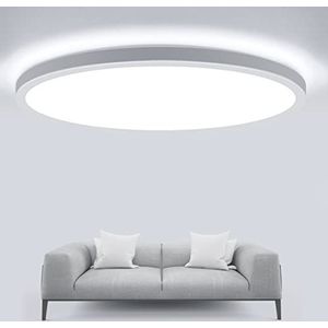 BIGHOUSE-Plus Plafondlamp voor badkamer, Ø 295 mm, 18 W, 1600 lm, waterdicht, komt overeen met 144 W, koudwit, 6000 K, ronde led-plafondlamp voor keuken, slaapkamer, toilet, wasruimte