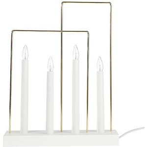 EGLO Kerstboog met 4 lampen wit met metalen elementen van messing wit E10
