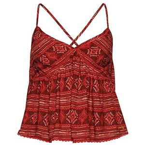 Superdry Vintage Tiered Cami Top W6011561A Aztec Stripe Red 14 dames, Aztec Stripe Red, 42, Aztec Stripe Red