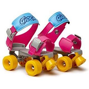 Gioca Bambi Girl inlineskates voor meisjes met 4 wielen, roze (roze) voor schoenen maat 24-34