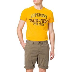 Superdry Short chino international pour homme, Vert olive, 29