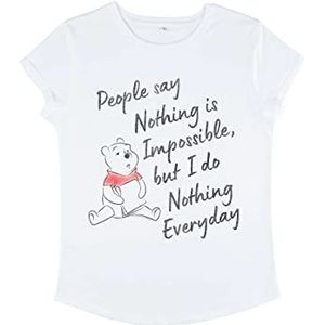 Disney T-shirt Winnie de Poeh Nothing is Impossible voor dames, Wit