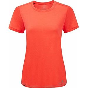 Ron Hill Life Tencel S/S T-shirt voor dames, Hot Coral Marl