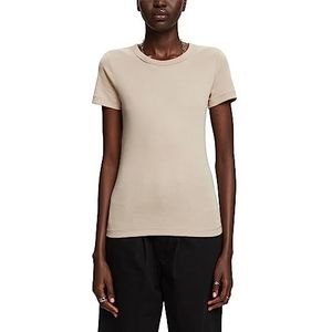 ESPRIT 993ee1k374 T-shirt voor dames, 260/Light Taupe