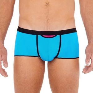 Hom Boxer Court Ho1 veer Up hispter ondergoed voor heren (1 stuk), Turkoois Blauw