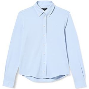 Hackett London Lichtgewicht piqué-overhemd voor kinderen, blauw (Sky), 11 jaar, blauw (Sky)