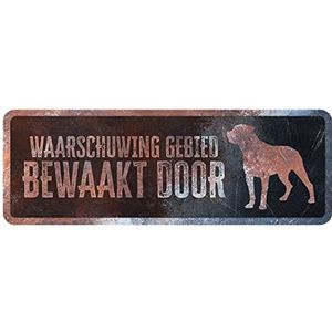 D&D Home, Rottweiler waarschuwingsbord Nederlands, 40 x 13 x 0,3 cm, meerkleurig, waarschuwingsbord