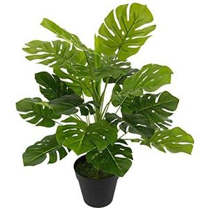 Flair Flower Kunstmatige Splitphilo-plant in pot Monstera kunstplant zijden bloemen Real Touch groene kunstplanten planten split hulpplant grote groene plant, 46x35 cm, 021075GN